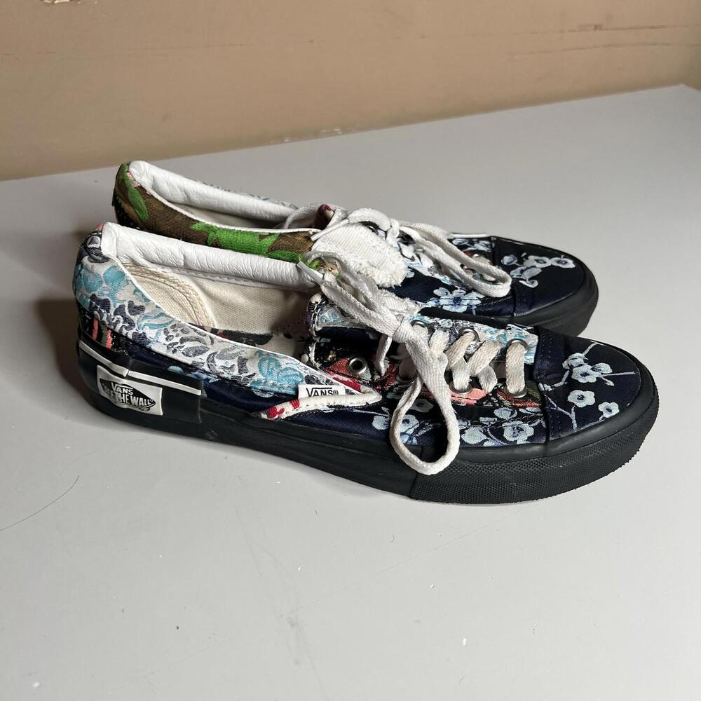 Vans Shoes‎ Mens 6.5 Multicolor Floral Patchwork Canvas Low Top Sneakers Skate